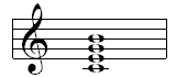 seventh chord c maj7 treble